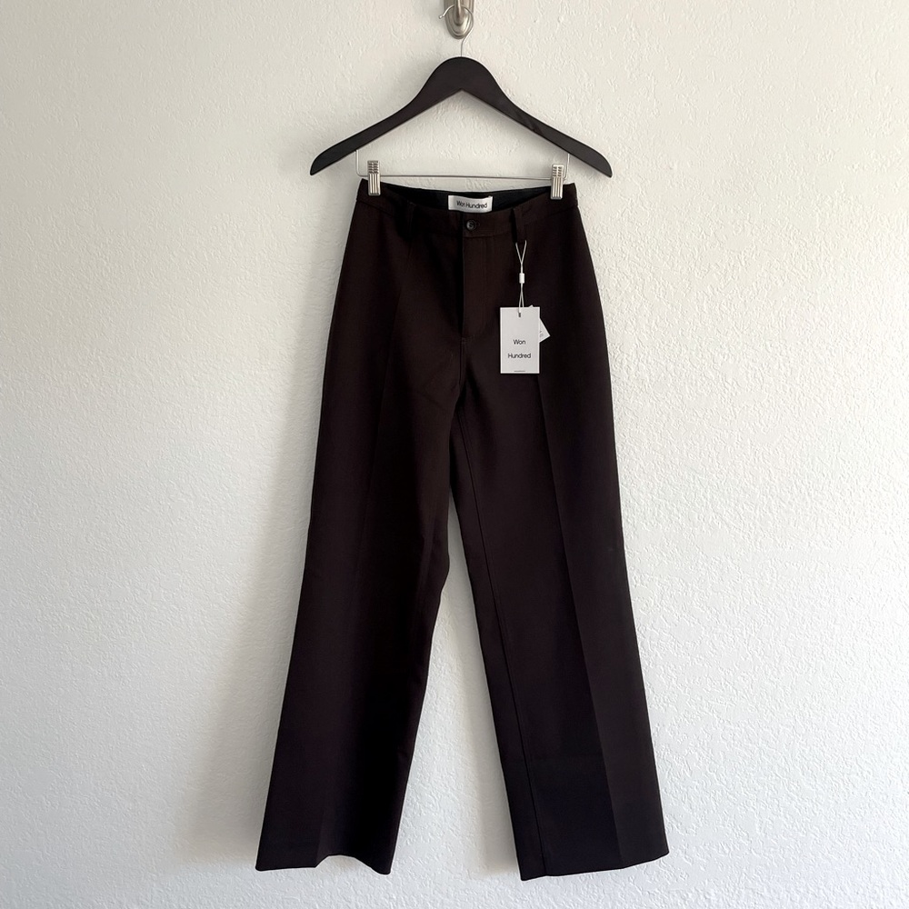 Won Hundred deep brown slacks, size 8 US